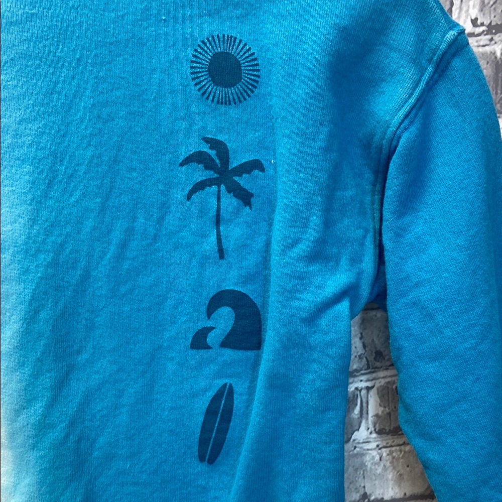 Zara Blue and White Graphic Sweatshirt - Picture 3 of 8